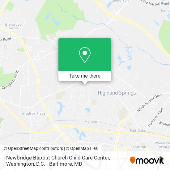 Newbridge Baptist Church Child Care Center map