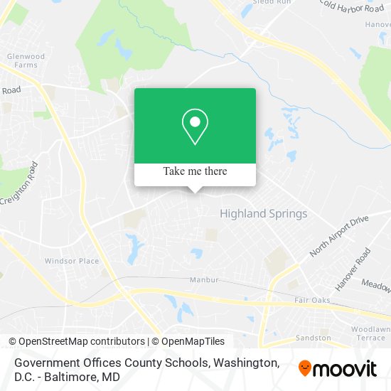 Government Offices County Schools map
