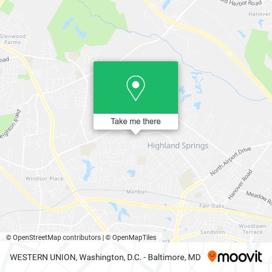 WESTERN UNION map
