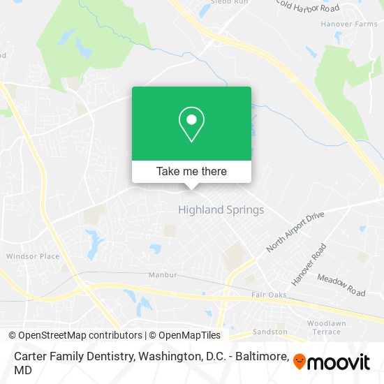 Mapa de Carter Family Dentistry