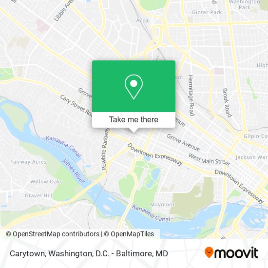 Carytown map