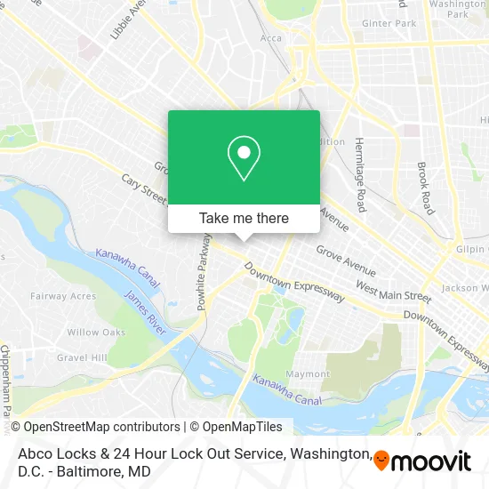 Abco Locks & 24 Hour Lock Out Service map