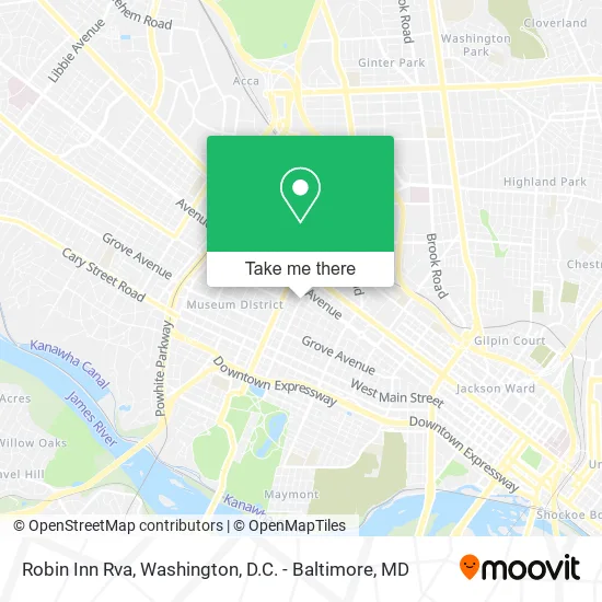 Robin Inn Rva map