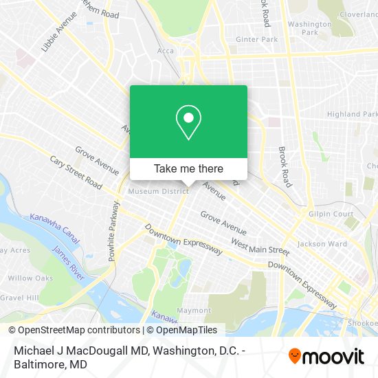 Michael J MacDougall MD map