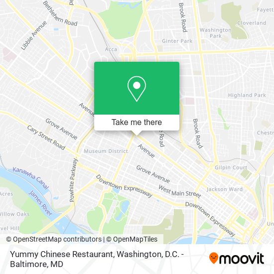 Mapa de Yummy Chinese Restaurant