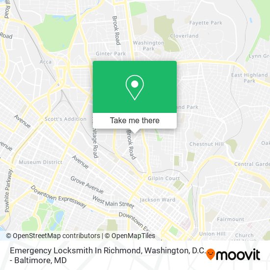 Emergency Locksmith In Richmond map
