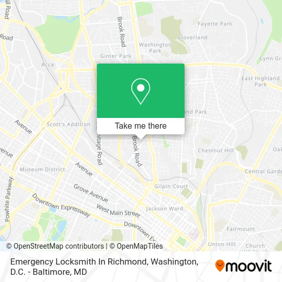 Emergency Locksmith In Richmond map
