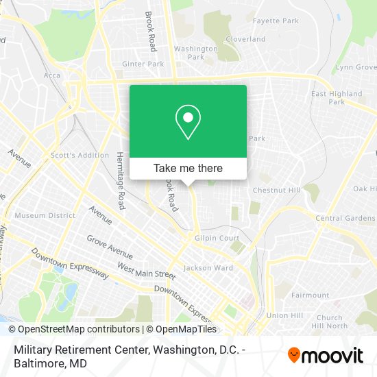 Mapa de Military Retirement Center