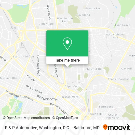 R & P Automotive map