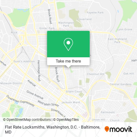 Flat Rate Locksmiths map