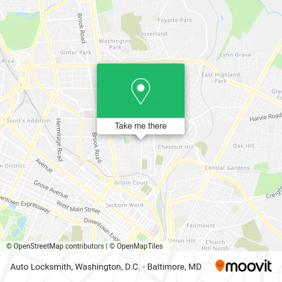 Auto Locksmith map