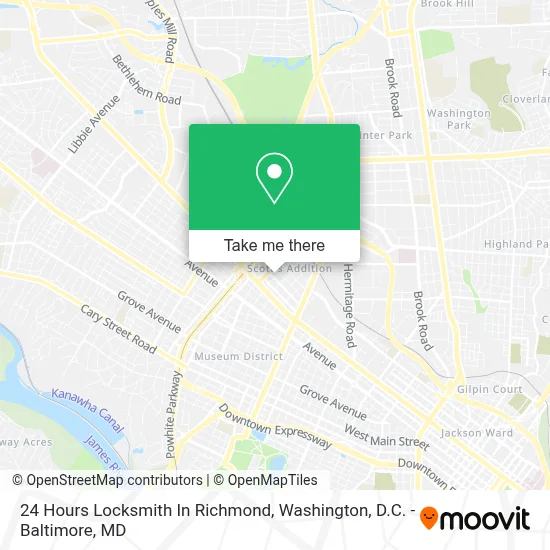24 Hours Locksmith In Richmond map