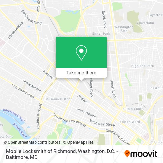 Mobile Locksmith of Richmond map