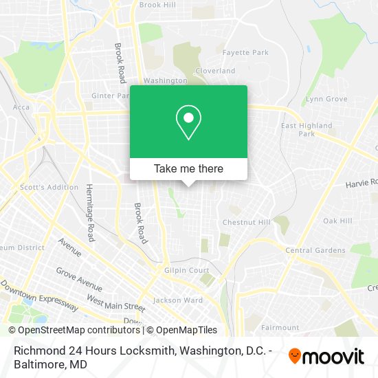 Mapa de Richmond 24 Hours Locksmith