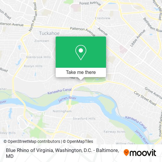 Blue Rhino of Virginia map