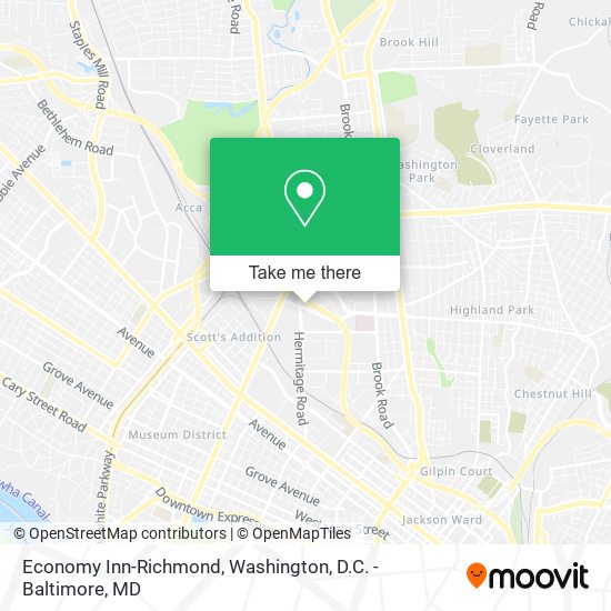 Economy Inn-Richmond map