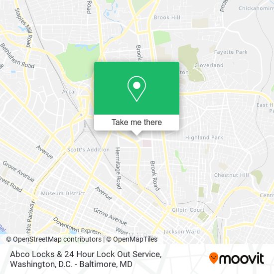 Mapa de Abco Locks & 24 Hour Lock Out Service