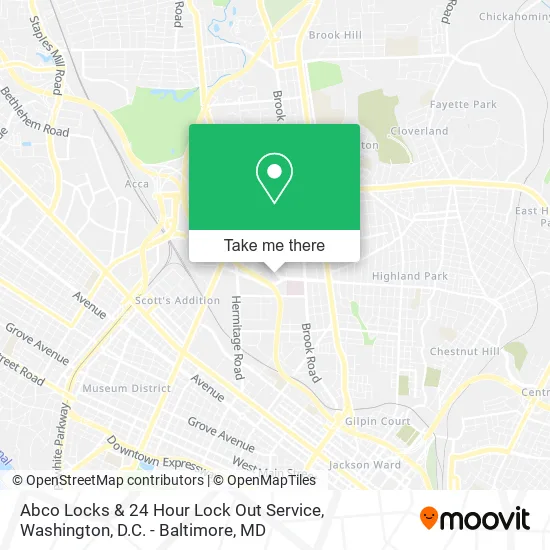 Abco Locks & 24 Hour Lock Out Service map