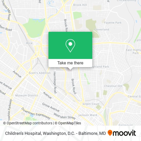 Children's Hospital map