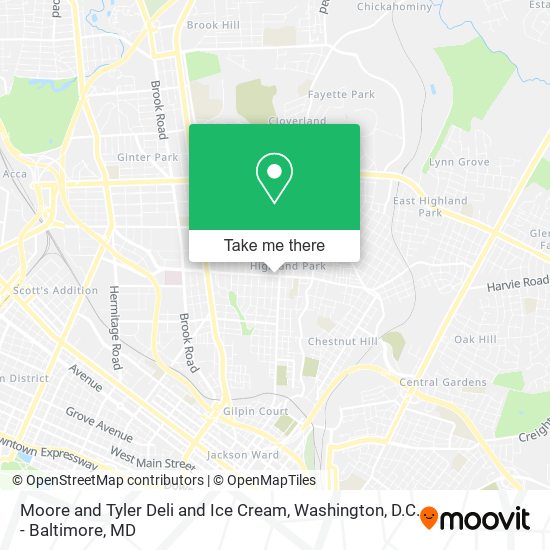 Moore and Tyler Deli and Ice Cream map
