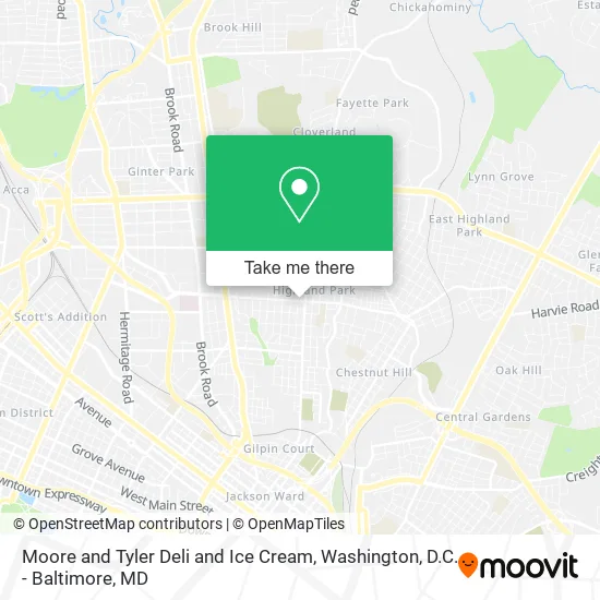 Moore and Tyler Deli and Ice Cream map