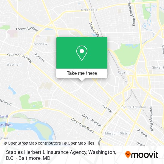 Mapa de Staples Herbert L Insurance Agency