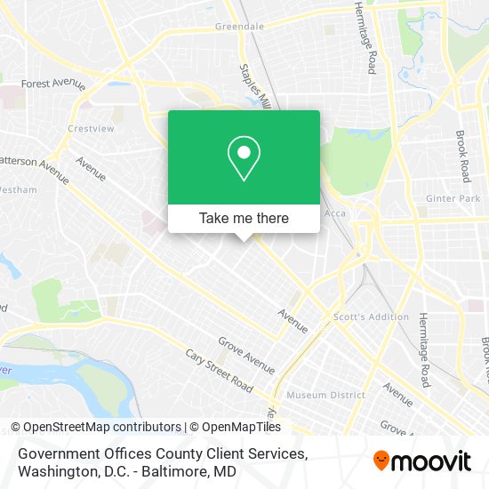 Mapa de Government Offices County Client Services