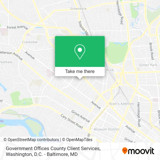 Government Offices County Client Services map