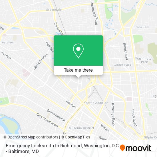 Emergency Locksmith In Richmond map