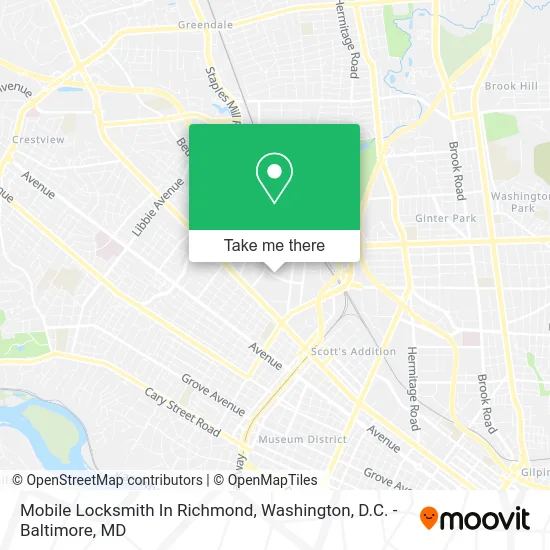 Mobile Locksmith In Richmond map