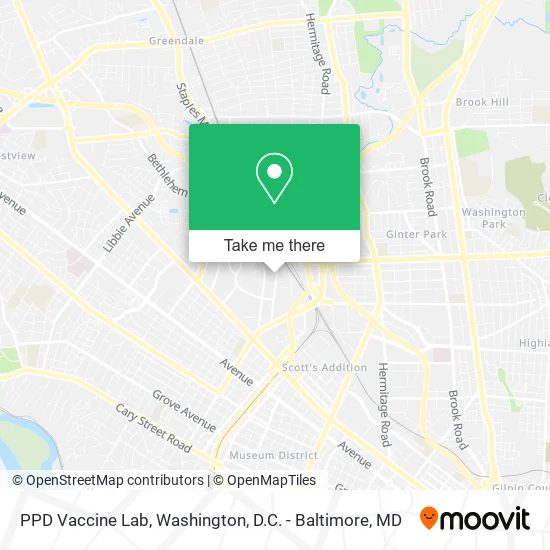 PPD Vaccine Lab map