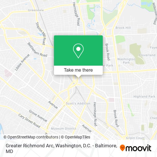 Mapa de Greater Richmond Arc