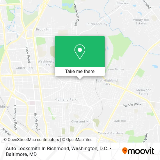 Auto Locksmith In Richmond map