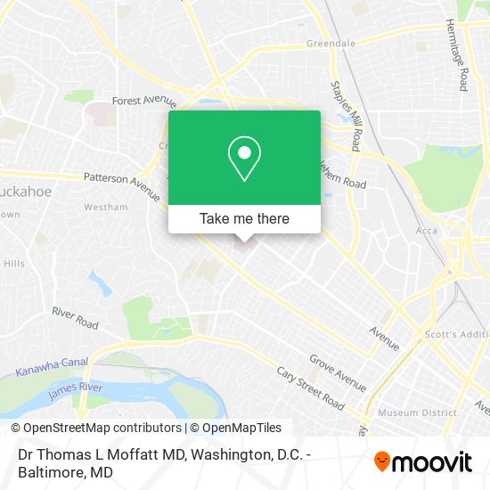 Dr Thomas L Moffatt MD map