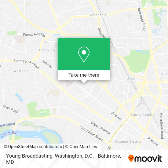 Young Broadcasting map