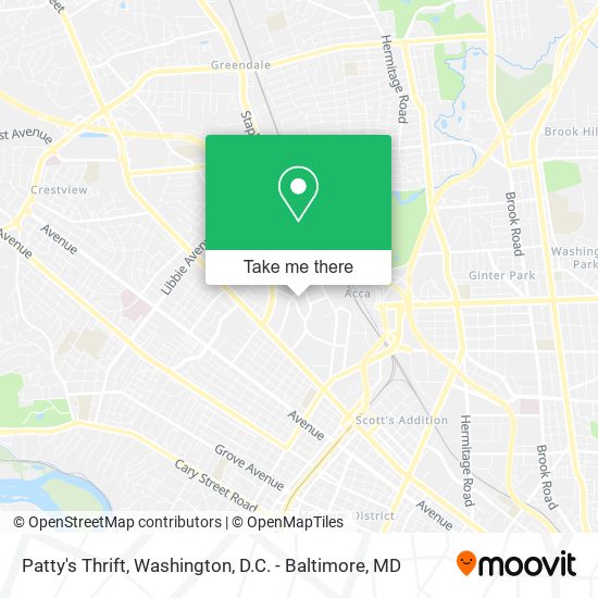 Patty's Thrift map