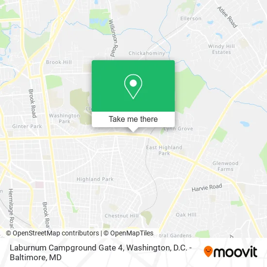 Mapa de Laburnum Campground Gate 4