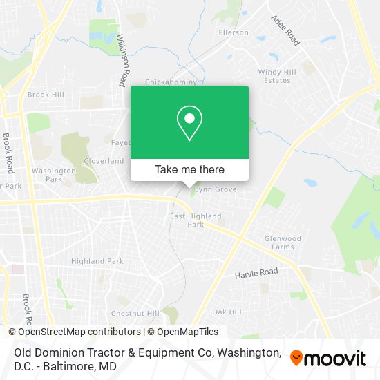 Old Dominion Tractor & Equipment Co map