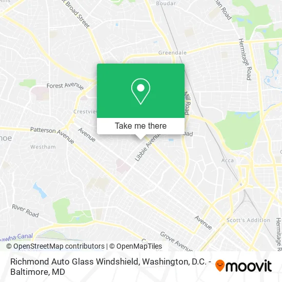Mapa de Richmond Auto Glass Windshield