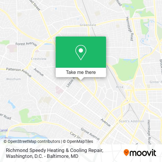 Richmond Speedy Heating & Cooling Repair map