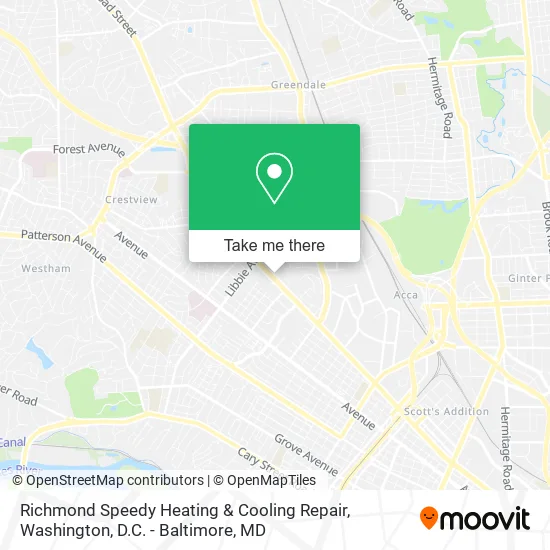 Mapa de Richmond Speedy Heating & Cooling Repair