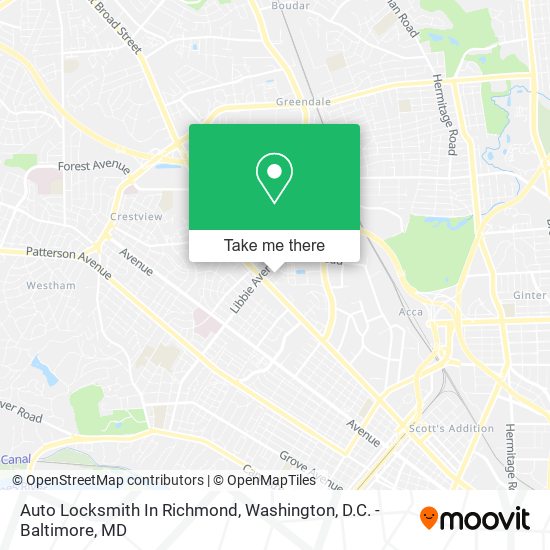 Mapa de Auto Locksmith In Richmond