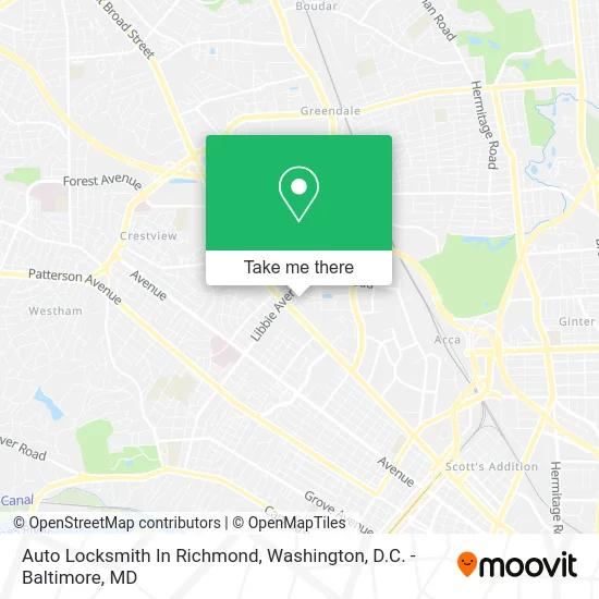 Auto Locksmith In Richmond map