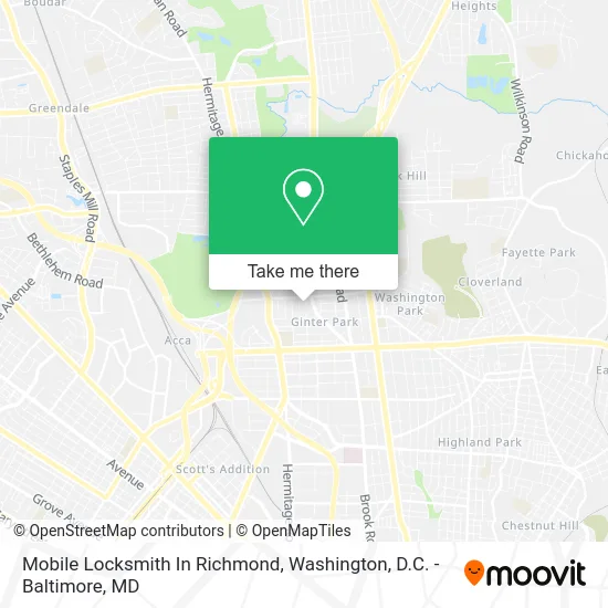 Mobile Locksmith In Richmond map