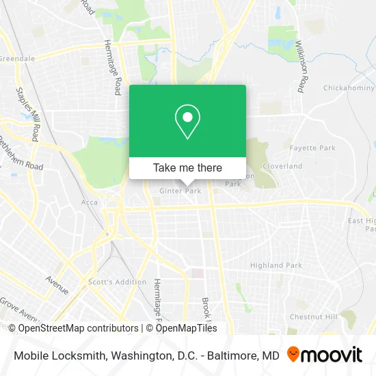Mobile Locksmith map