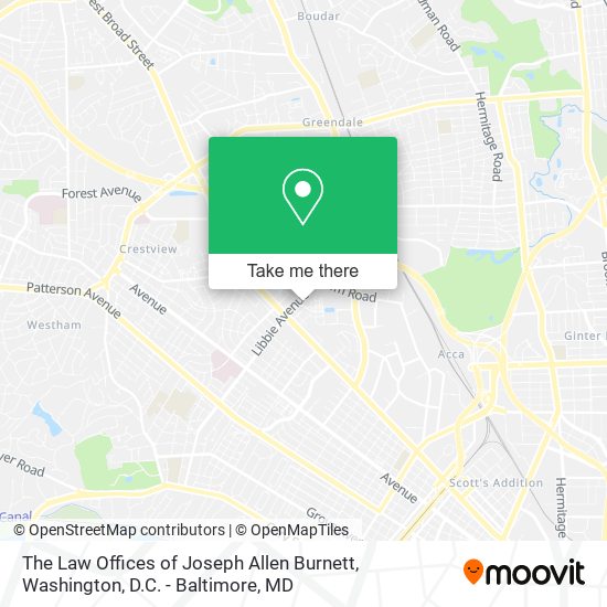 Mapa de The Law Offices of Joseph Allen Burnett