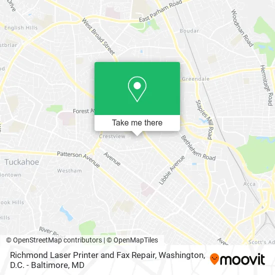Mapa de Richmond Laser Printer and Fax Repair