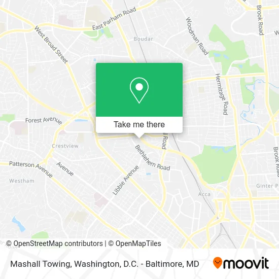 Mashall Towing map