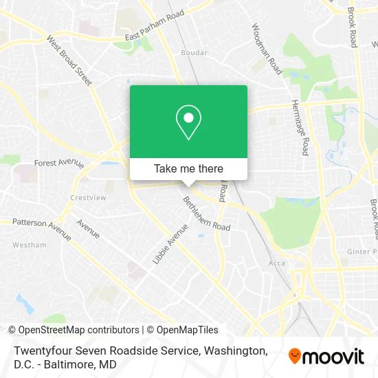 Twentyfour Seven Roadside Service map