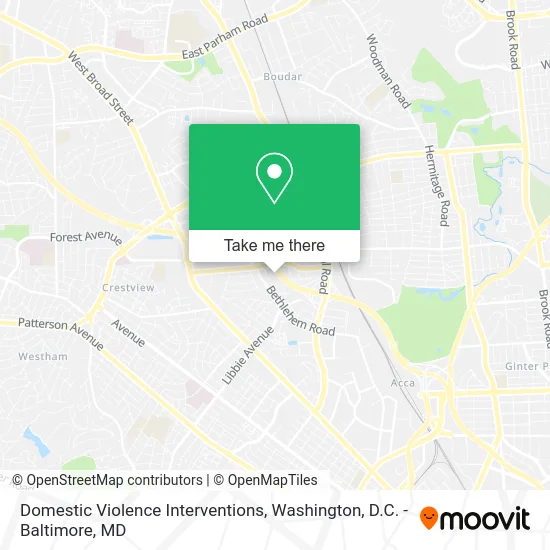 Domestic Violence Interventions map